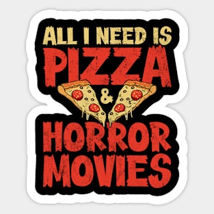 Pizza Horror Movies Sticker